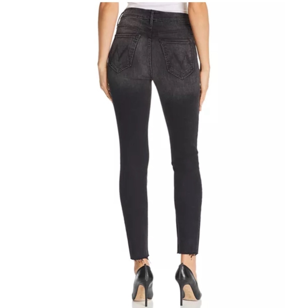 Mother Looker High-Rise Ankle Fray Skinny Jeans in Night Hawk - Picture 3 of 9